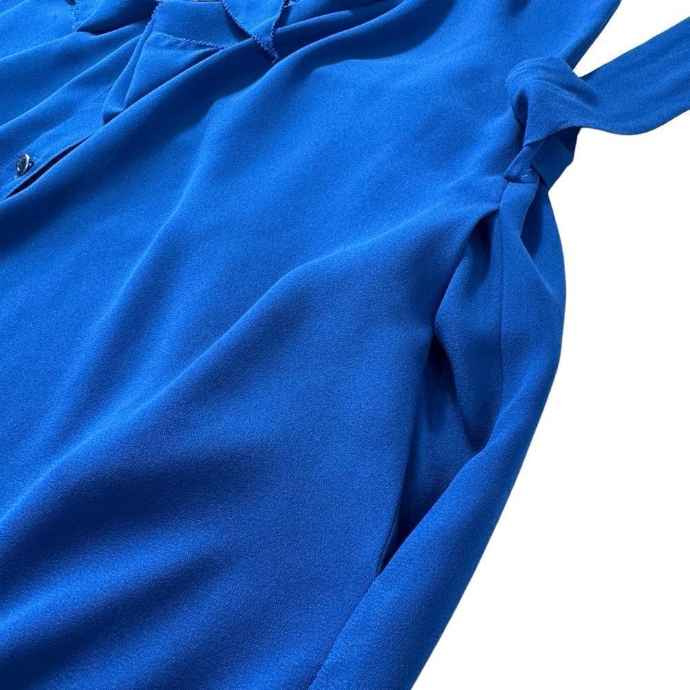 Rachel Rachel Roy Royal Blue Ruffle Button Front Halter Summer Dress, XL - Picture 12 of 12